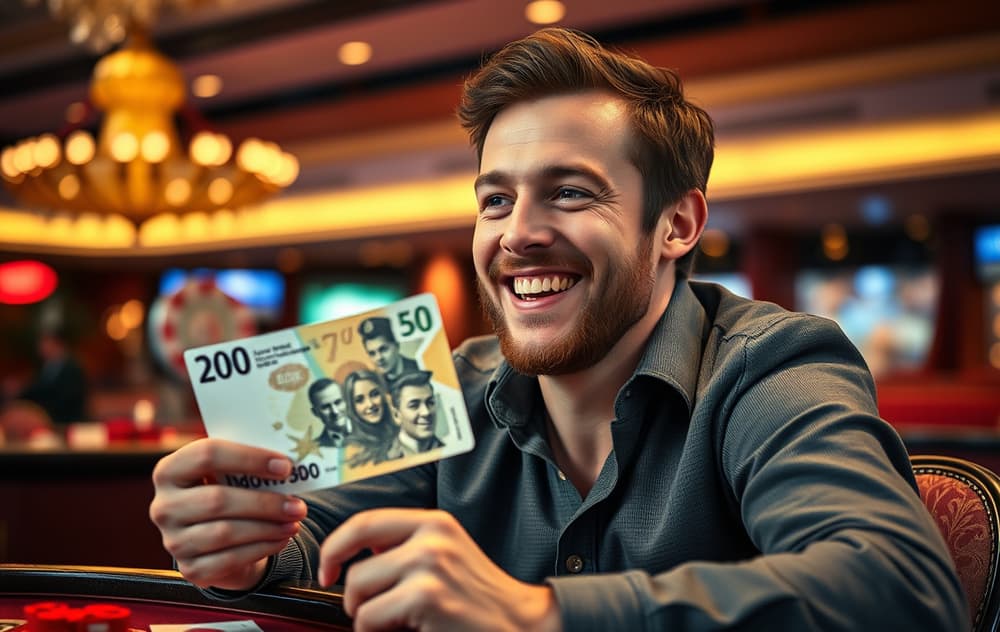 Casinospiller som mottar cashback på skjermen